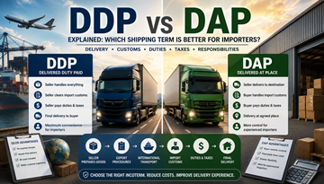 Sammenligning mellem DDP- og DAP-leveringsbetingelser med lastbiler, toldbehandling og international logistik